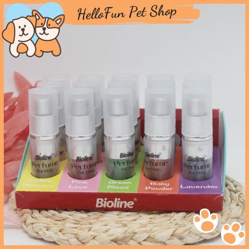 Nước hoa xịt khử mùi cho chó mèo Bioline 9ml