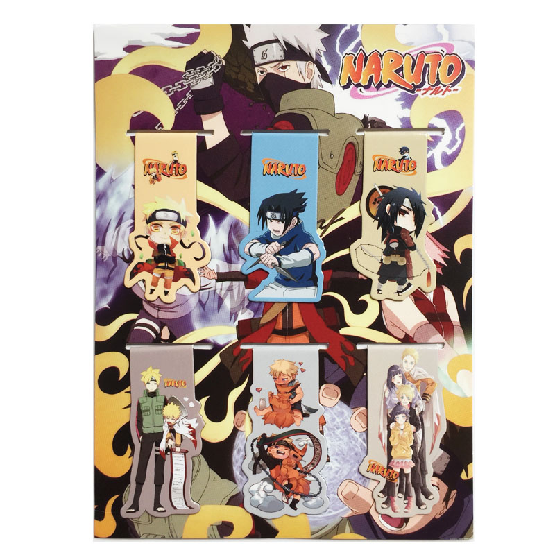 Bộ 6 Đánh Dấu Sách Bookmark Nam Châm Naruto Truyền Nhân Cửu Vỹ Hồ