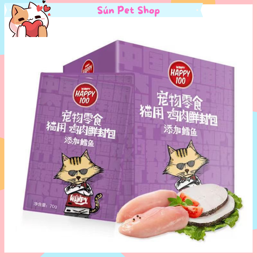 Pate Wanpy Happy 100 cho mèo - Thức ăn ướt cho mèo thơm ngon bổ dưỡng
