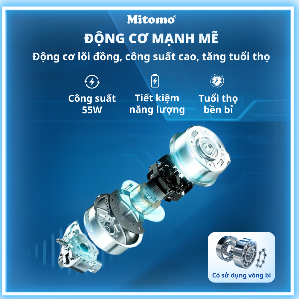Quạt treo tường FTT-60AEC-D39W có remote, công suất 60W, hẹn giờ thông minh lên đến 12 tiếng - hàng chính hãng Bảo hành 2 năm
