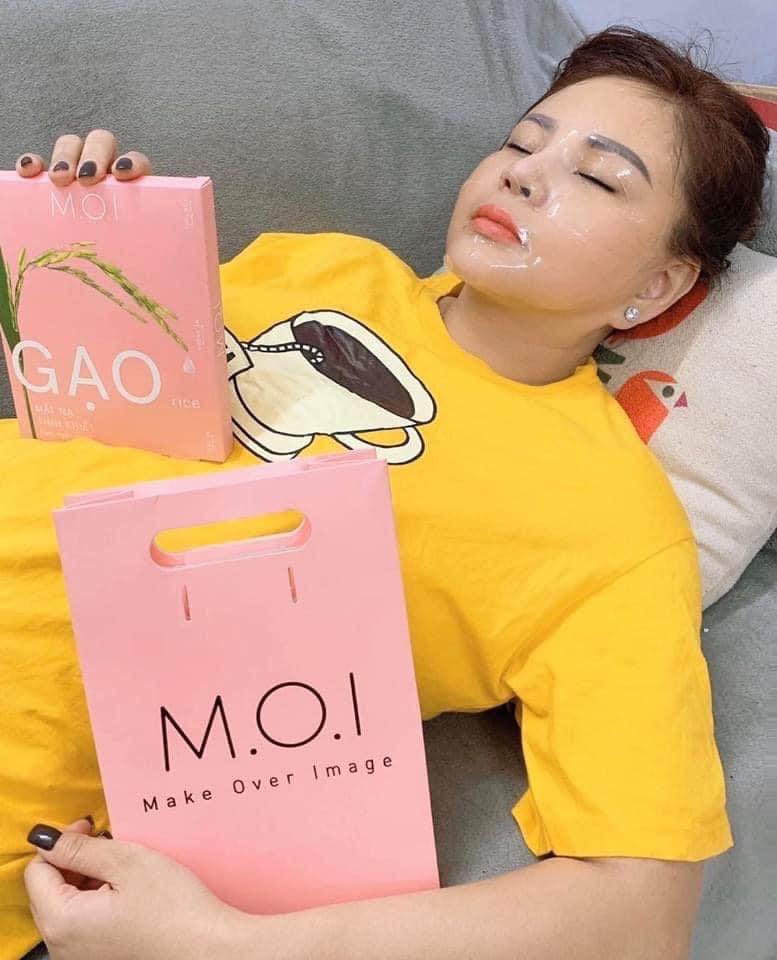 Combo 3 hộp Mặt Nạ Gạo Trong Suốt M.O.I RICE HYDROGEL MASKS Hồ Ngọc Hà (3 Miếng/Hộp)