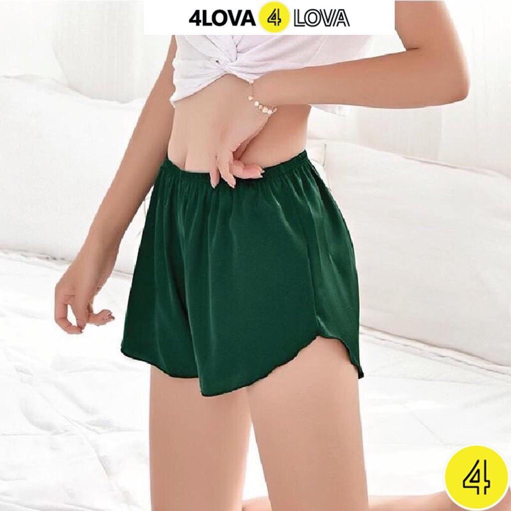 Quần short nữ mặc nhà lụa satin cao cấp 4LOVA mềm mại, quyến rũ