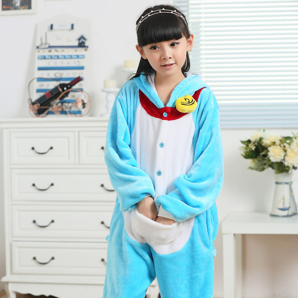 Bộ Đồ thú mèo máy doraemo Pijama dành Cho Người Lớn và Trẻ Em kiểu dáng Động Vật Hoạt Hình