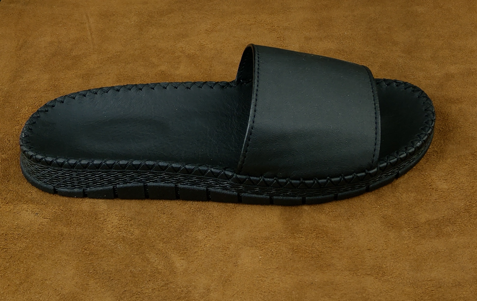 Dép Nam Da Bò Quai Ngang QN002 Phong Cách Đơn Giản Trẻ Trung Chống Trơn Trượt