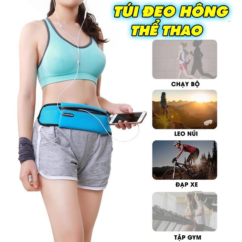 Đai Túi Chạy Bộ Thể Thao Đa Năng Có Ngăn Để Bình Nước Chống Thấm Có Dải Phát Quang Buffalo Sports T43