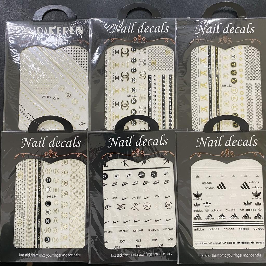 Hình dán móng,sticker nail trang trí đủ kiểu