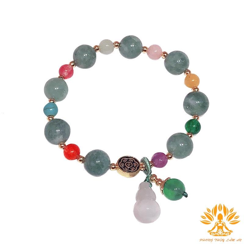 VÒNG TAY ĐÁ PHONG CÁCH TÂY TẠNG CHALCEDONY CÁ TÍNH TRẺ TRUNG TẶNG KÈM HỘP GẤM CAO CẤP
