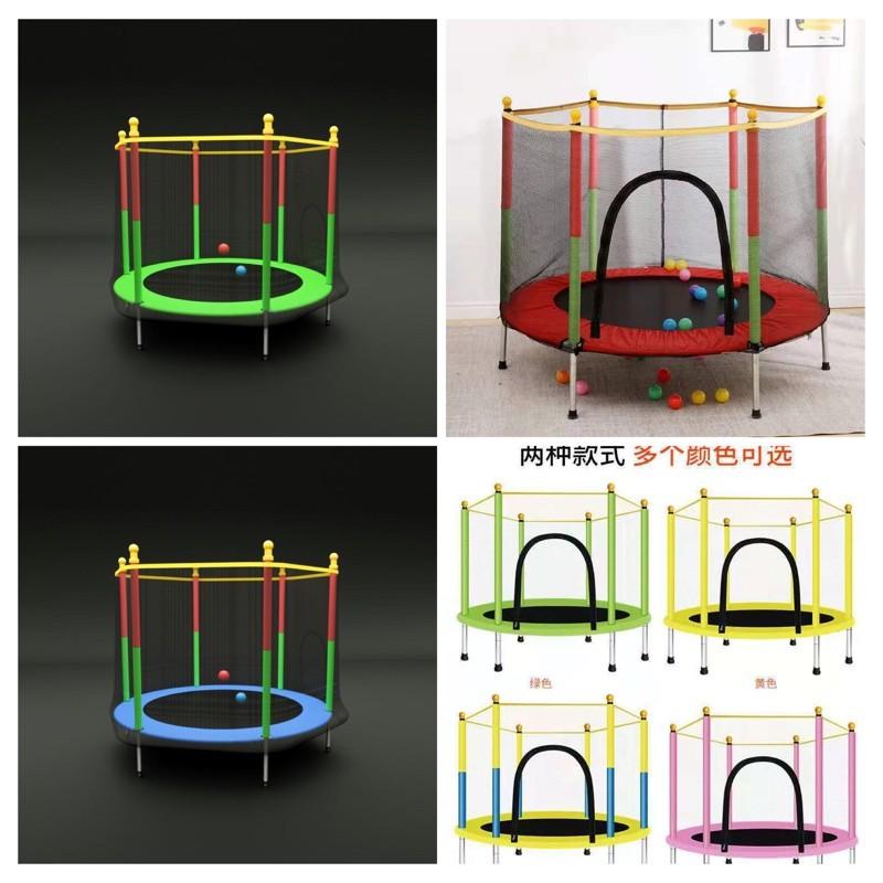 Nhà Nhún, nhà bóng Trampoline MOMMYKIDS MINH CHÂU , bạt nhảy vận động cho bé, Quây bóng