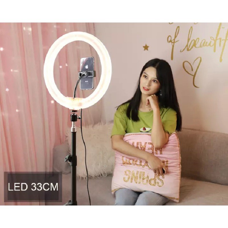 Đèn livestream cao cấp siêu sáng, chân 2m1, Size đèn 26 36 45 Hỗ Trợ Chụp Ảnh Make up Trang Điểm quay tiktok, bán hàng