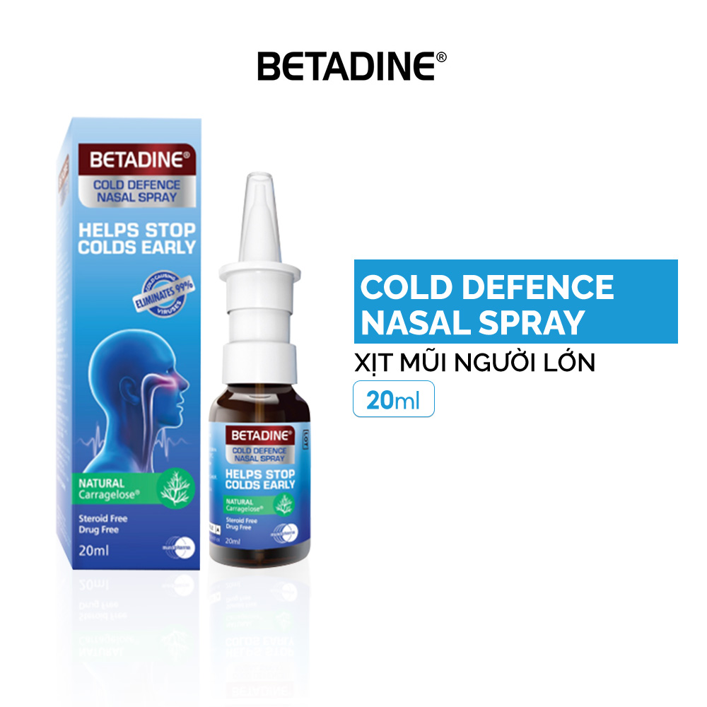 Xịt mũi người lớn Betadine Cold Defence Nasal Spray 20ml
