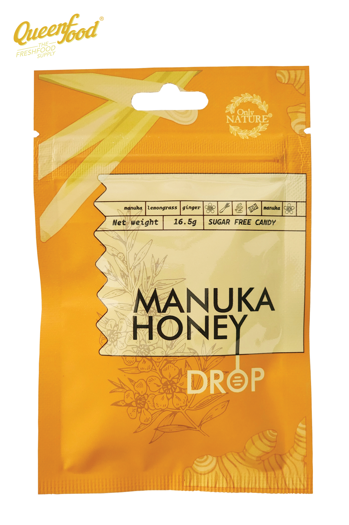 Kẹo Gừng Mật Ong Manuka Only Nature 16.5gr Phiên Bản Mới (5 viên/ Túi)