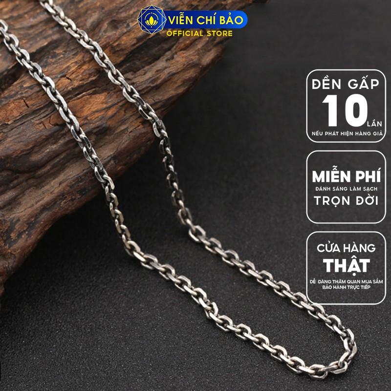 Dây chuyền bạc nam xích trụ vòng bạc nam đeo cổ chất liệu bạc Thái 925 đẹp thương hiệu VIỄN CHÍ BẢO D100031