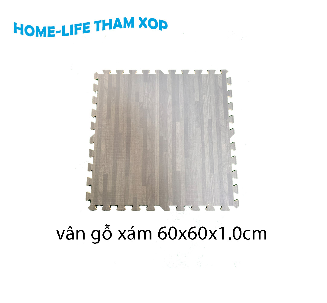 Thảm Xốp Vân Gỗ kích thước (60x60x1.0cm) COMBO 4 TAM