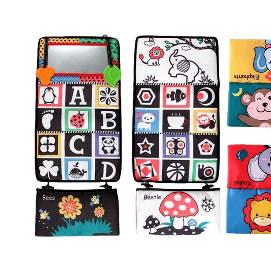 Mirror Cloth Book Activity Black and White Baby Toy