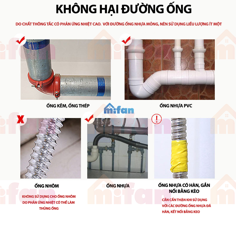 Bột Thông Cống YUHAO 280gr - Thông Tắc Cực Mạnh, Đường Ống, Bồn Cầu, Bồn Rửa Mặt - Hàng Chính Hãng