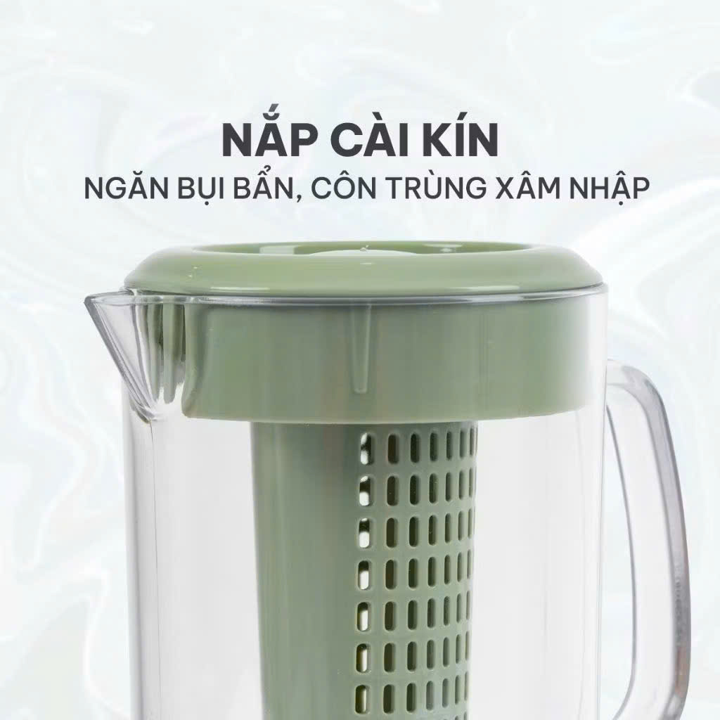 Bình Đựng Nước Có Quai Mica, Lõi Lọc Trà Cao Cấp – Bình Đựng Nước Tiện Dụng - HÀNG CHÍNH HÃNG MINIIN