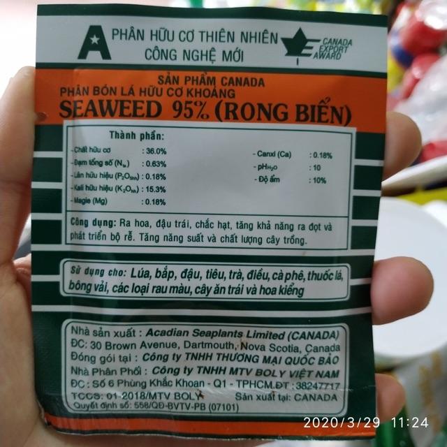 Phân bón lá hữu cơ khoáng Seaweed 95% Rong biển