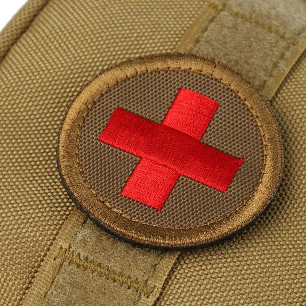 2 Pieces Brown + Army Green MOLLE EMT Pouch Medic First Aid IFAK Blowout Utility Pouch Hunting Outdoor Emergency