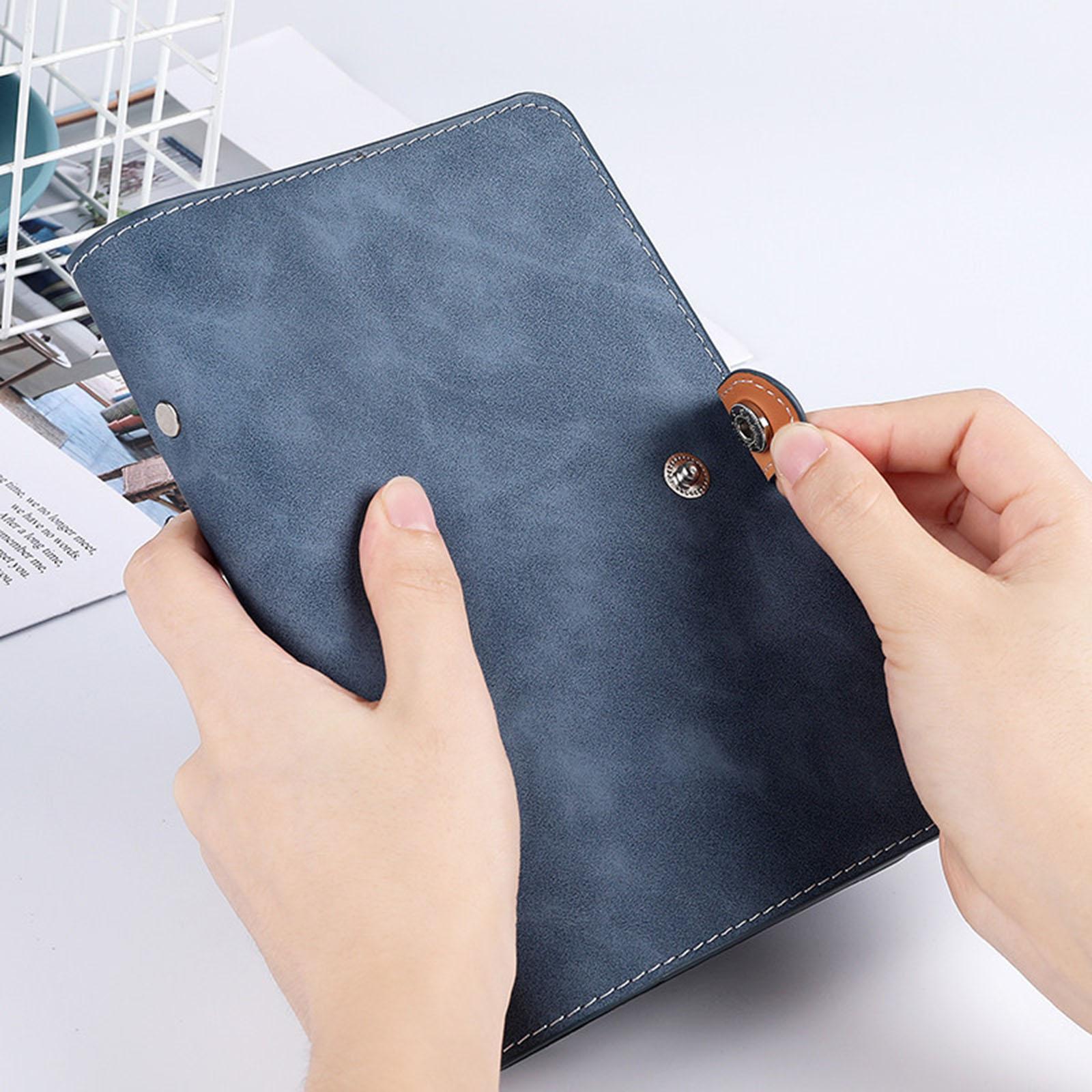 A6 Cash Envelopes Binder Wallet, PU Leather Budget Planner Notebook with 8Pcs Zipper Pockets,Coupon Organizer Lose Leaf Cash Binder for Budgeting