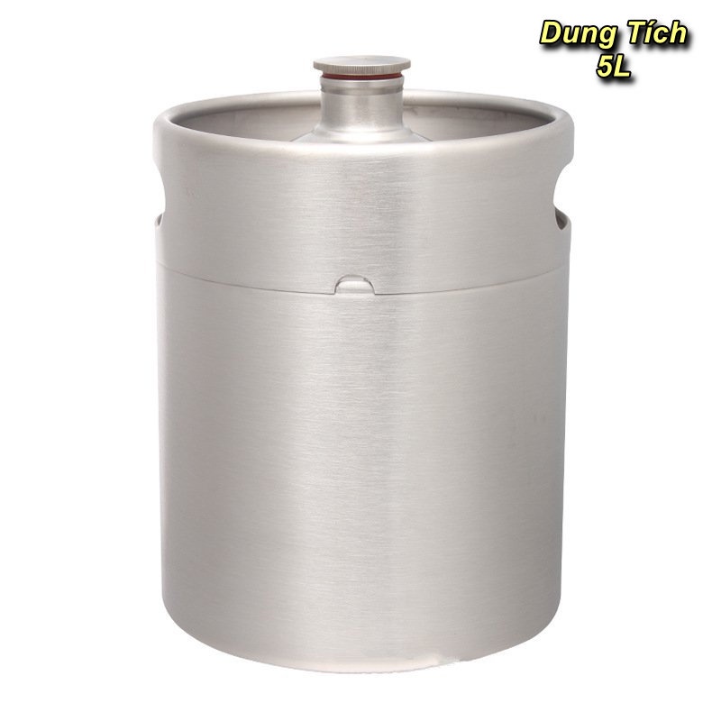 Vỏ Mini Keg Beer Inox 304 5L cho pha chế