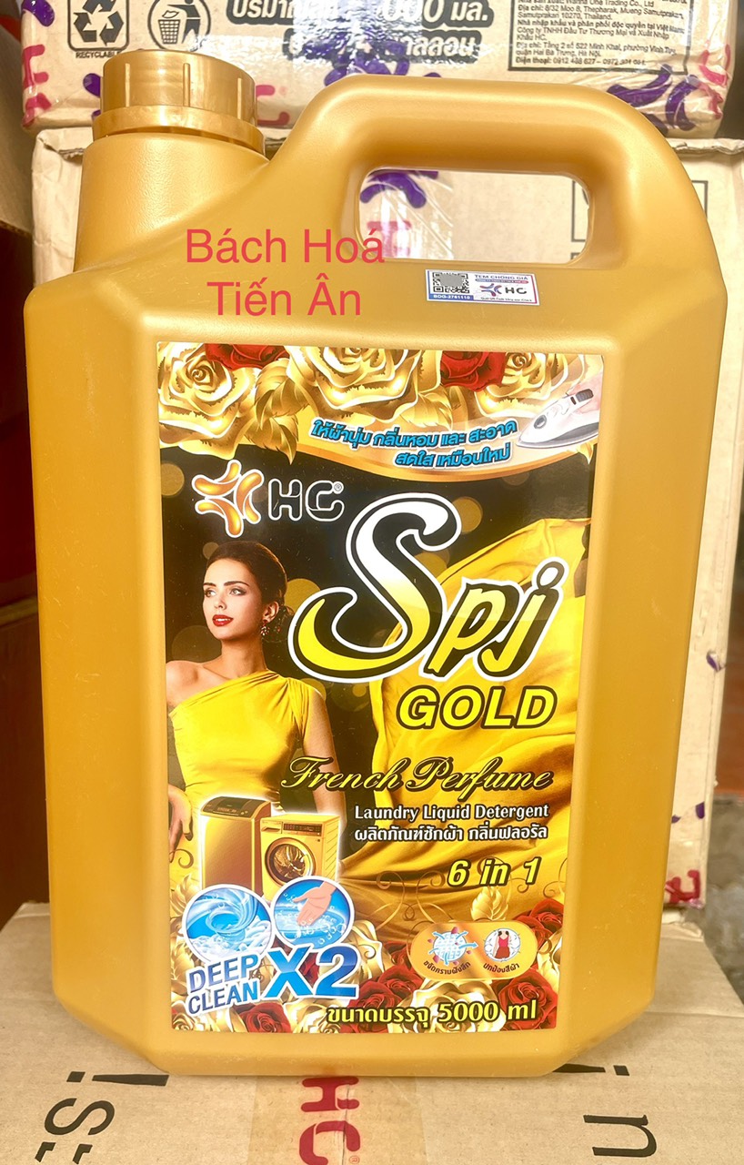 Nước Giặt Xả đậm đặt THÁI LAN 6 in1 HC Spi Gold 5000ml