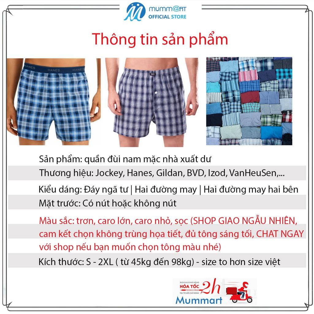 Quần đùi nam mặc nhà vải mát, sọc caro, trơn nhiều màu, có bigsize