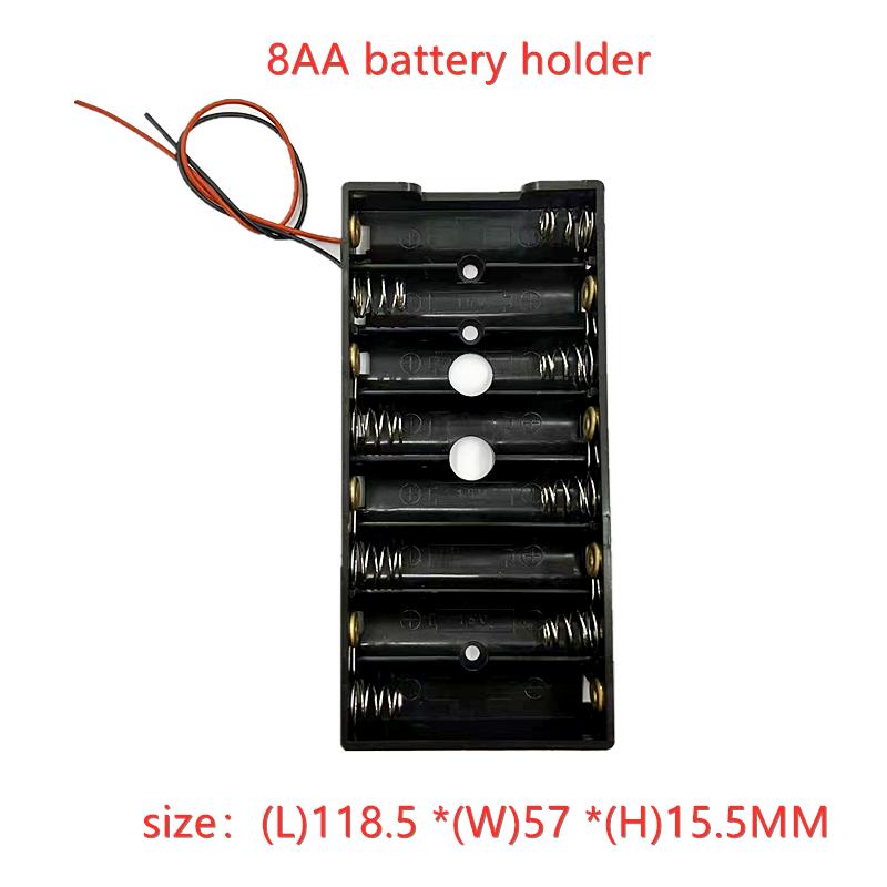 6 8 10AA 10 Khe Cắm Pin AA Hộp Đựng Pin AA Hộp Đựng Pin AA Hộp Đựng Pin 9V 12V 15V Có Dòng DIY Màu Sắc: 2 Chiếc