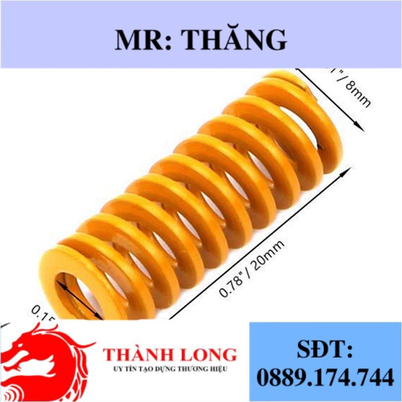10 Lò Xo Nén Màu Vàng 8X20mm đủ mẫu và kích thước