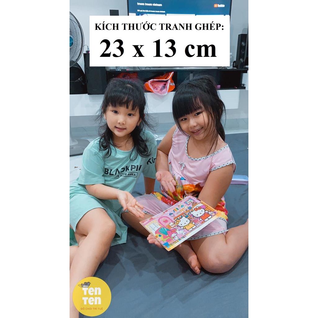 Ghép hình 60 mảnh bằng gỗ hộp thiếc đồ chơi nhiều chủ đề cho bé tự chọn