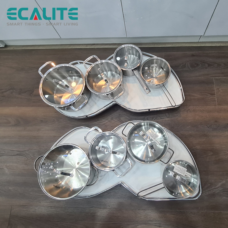 Mâm xoay góc hình lá, mở phải T-Leaf Ecalite EL-NST900R - Hàng Chính Hãng