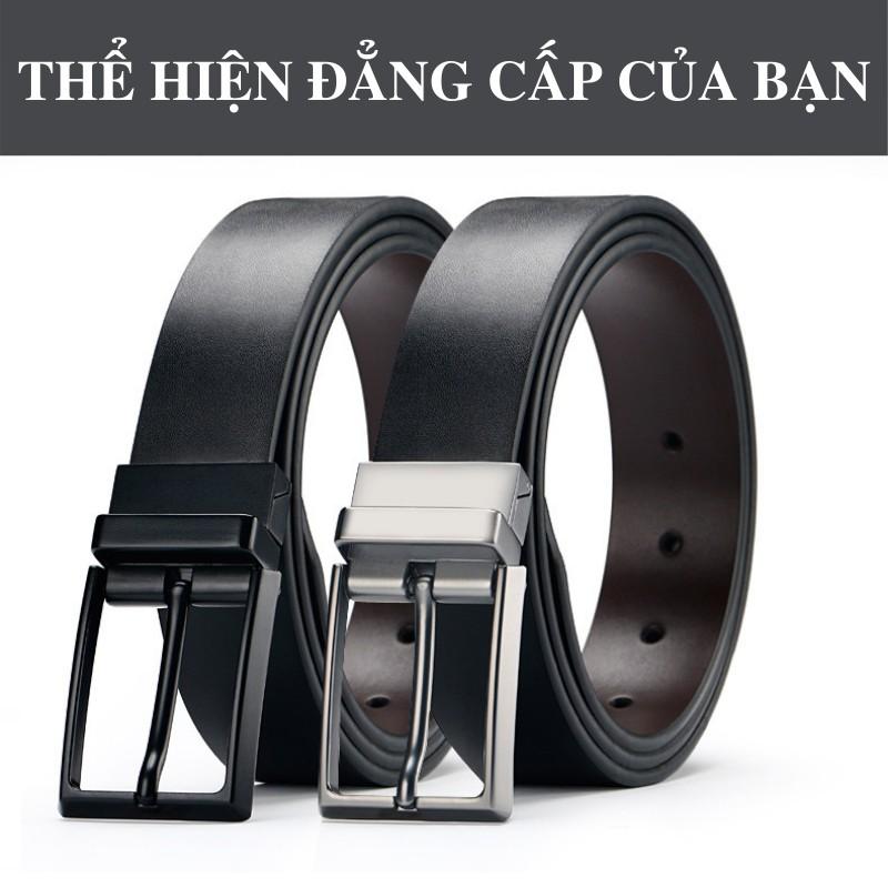 Thắt Lưng Nam Khóa Kim, Dây Nịt Nam Da Bò 100% TLG005