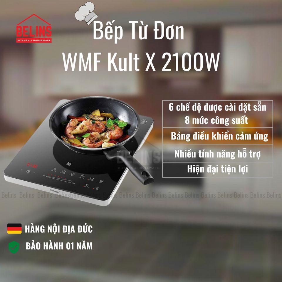 Bếp Từ Đơn WMF KULT X MONO, Công Suất 2200W, Khóa An Toàn, Hẹn Giờ Nấu, Nhập Đức, BH 12 Tháng