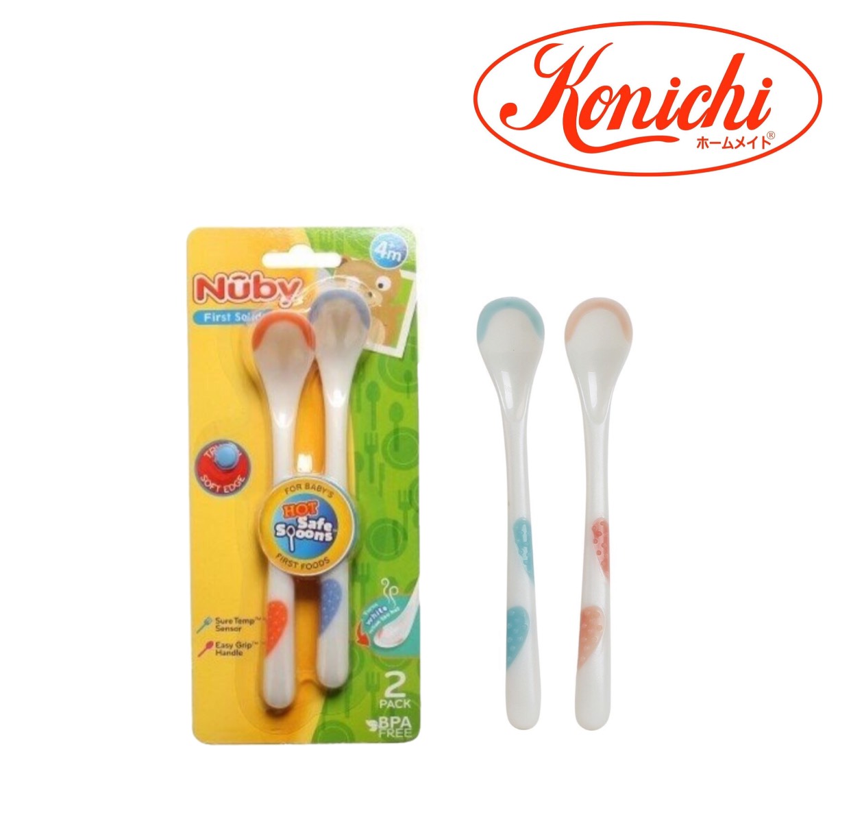 Bộ 2 thìa báo nhiệt, chất liệu nhựa PP