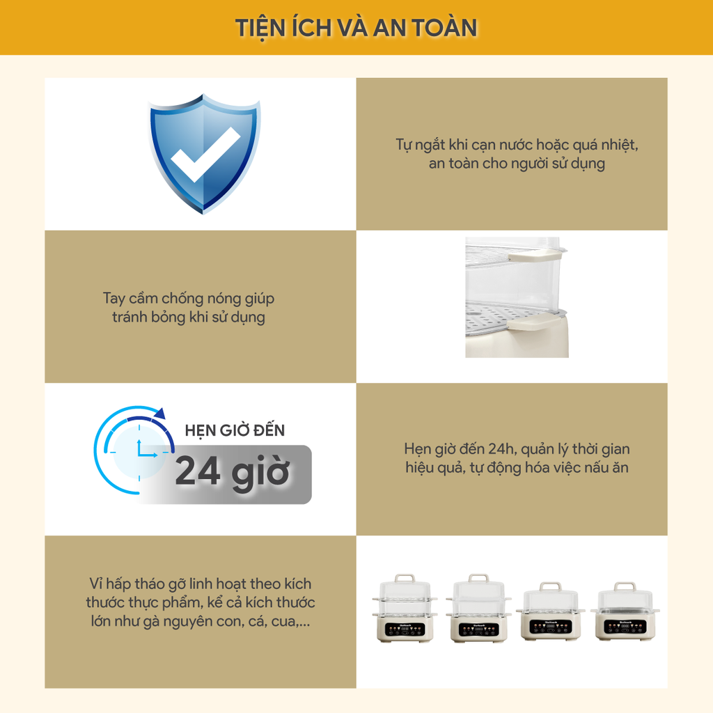 Nồi Hấp Đa Năng BlueStone MPB-7238 - Hàng Chính Hãng