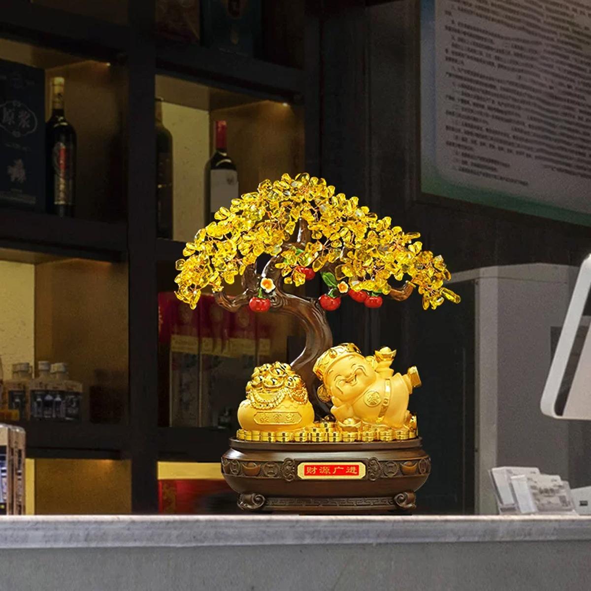 Cây Tiền Thần Tài Phát Tài - Trang Trí Tết - 23 x 17 x 10 cm - TSMC-26