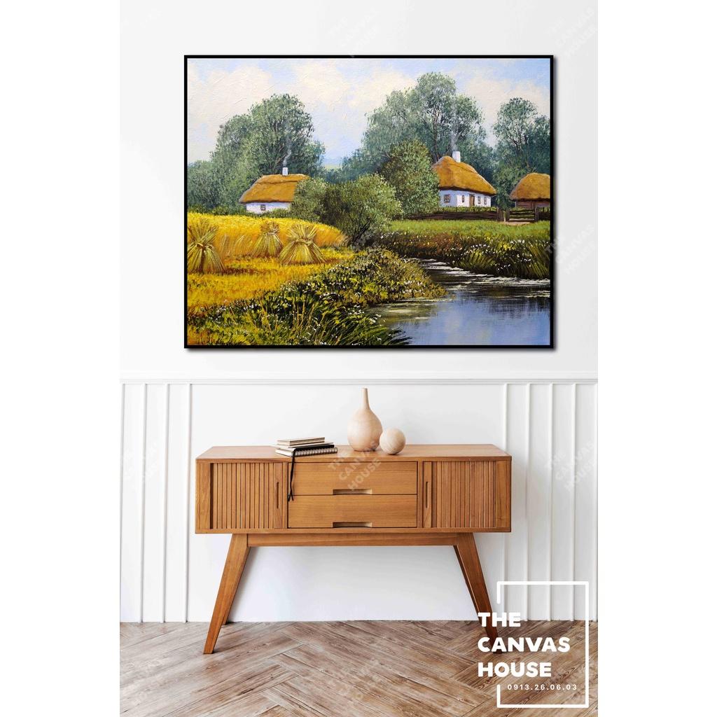 Tranh Canvas Phong Cảnh Đồng Quê (Hình thật tại xưởng - Đã có khung, móc, đinh treo) - The Canvas House - T1PC7