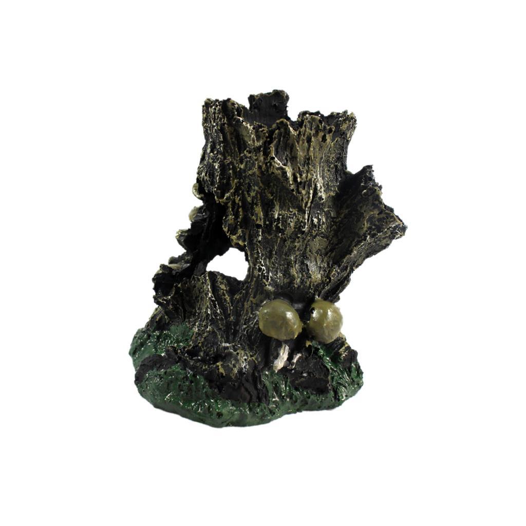 Reptile Terrarium Vivarium Hide Cave Turtle Frog Floating Platform Mountian