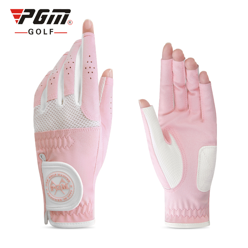 Găng Tay Golf Nữ Da Cừu Hở Ngón - PGM Sheepskin Women's Golf Gloves - ST031