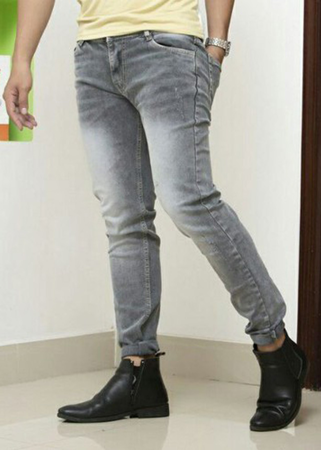 Quần Jeans Nam Hàn Quốc Màu Xám JEANXAM95