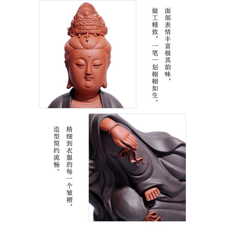 TƯỢNG QUAN THẾ ÂM BỒ TÁT GỐM TỬ SA CAO CẤP- TƯỢNG PHẬT TRANG TRÍ KHÔNG GIAN THANH TỊNH GIÁ SIÊU HẤP DẪN