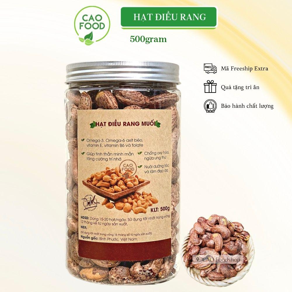 Granola siêu hạt và Hạt Điều rang muối size A cồ CAO Food - mỗi hủ 500gram