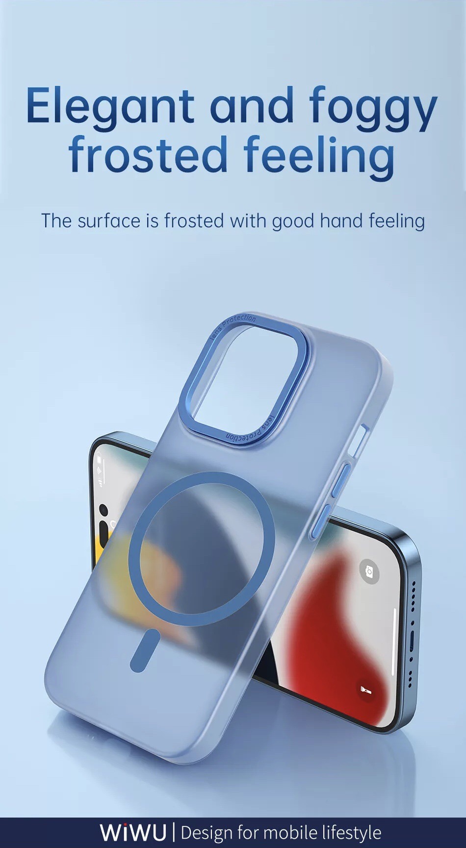 Ốp Wiwu Ultra Thin Frosted phone case UTFC-103 Cho Iphone 14 được làm bằng PC mờ, thiết kế trong suốt, chống oxy hóa, không dễ ố vàng - Hàng Chính Hãng