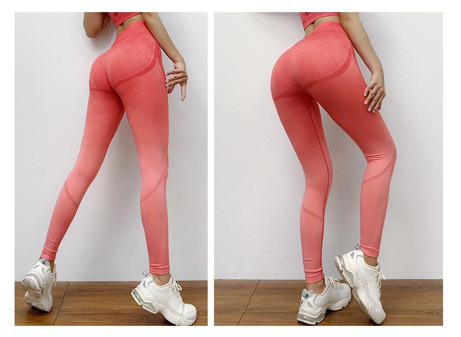 Bộ Quần Áo Thể Thao Nữ Gồm Quần Dài Và áo Ngắn Tay Croptop Vải Dệt Kim Quảng Châu ( Áo đã sẵn mút nâng ngực )