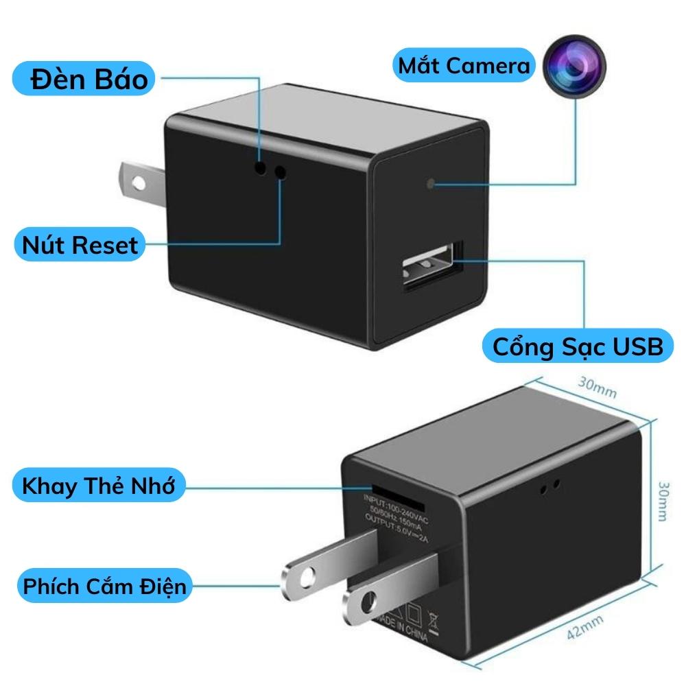 Camera mini không dây IP Z99 Cốc Sạc Điện Thoại, Kết Nối Wifi Xem Trực Tiếp Từ Xa Qua Điện Thoại bằng 3G, 4G