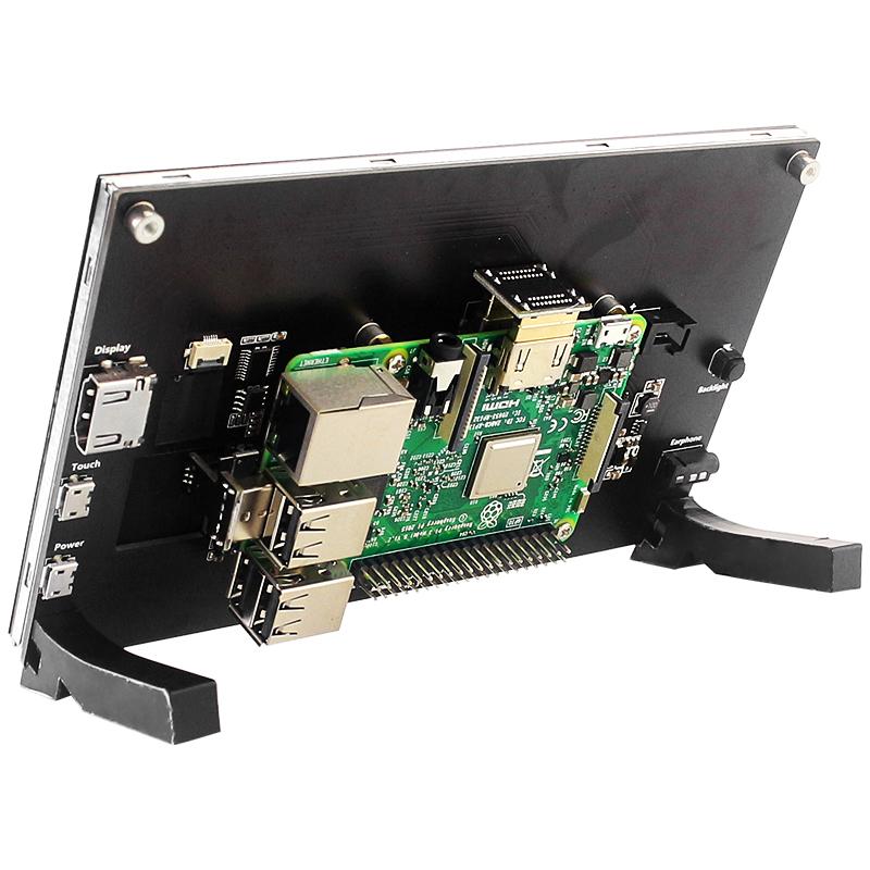 Raspberry Pi 7 inch Touch Màn hình IPS 1024x600 HD LCD HDMI Tương thích HDMI cho RPI 4B 3B 3B PC màn hình thứ cấp