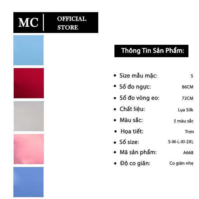 Áo Sơ Mi Nữ Công Sở Đẹp Mc Fashion Ngắn Cộc Tay, Màu Trắng, Đen, Đỏ, Hồng, Tím, Xanh Công Đoàn A688