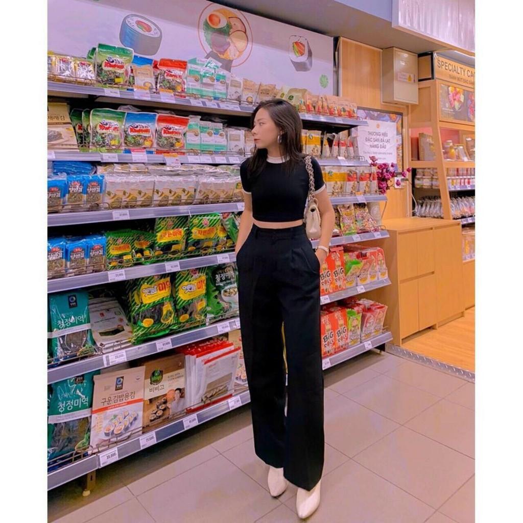 Quần ống rộng nữ chất liệu Vitex Hàn Quần công sở nữ ống suông size từ S - 2XL