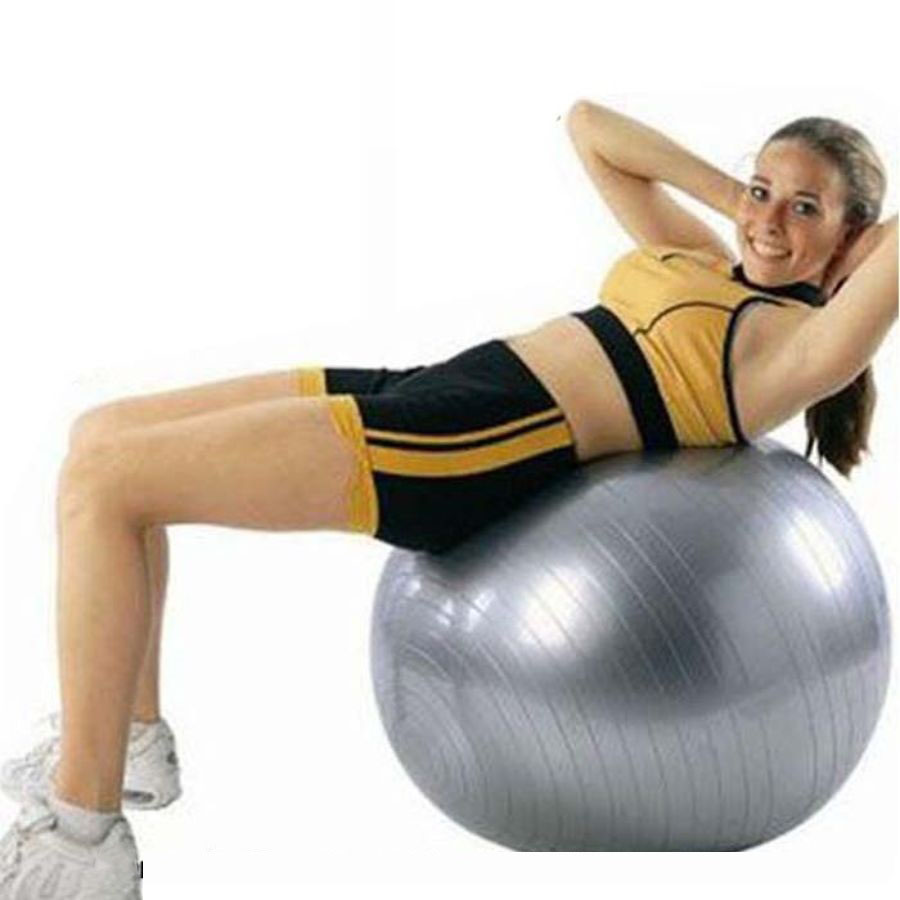 Bóng tập Yoga trơn Fitness Ball 75cm - Xám