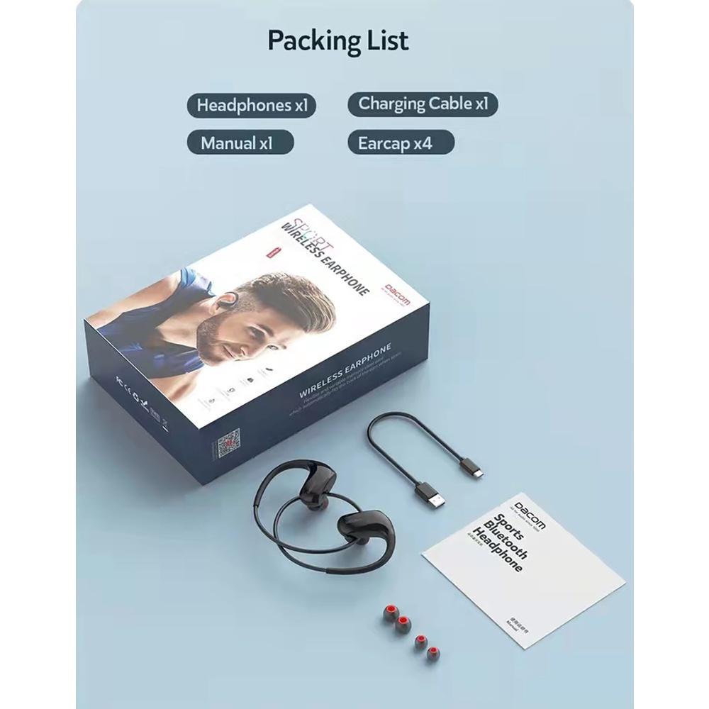 Tai Nghe Bluetooth Thể Thao Dacom G93 Chống Nước Ipx7 Không Dây 20 Giờ