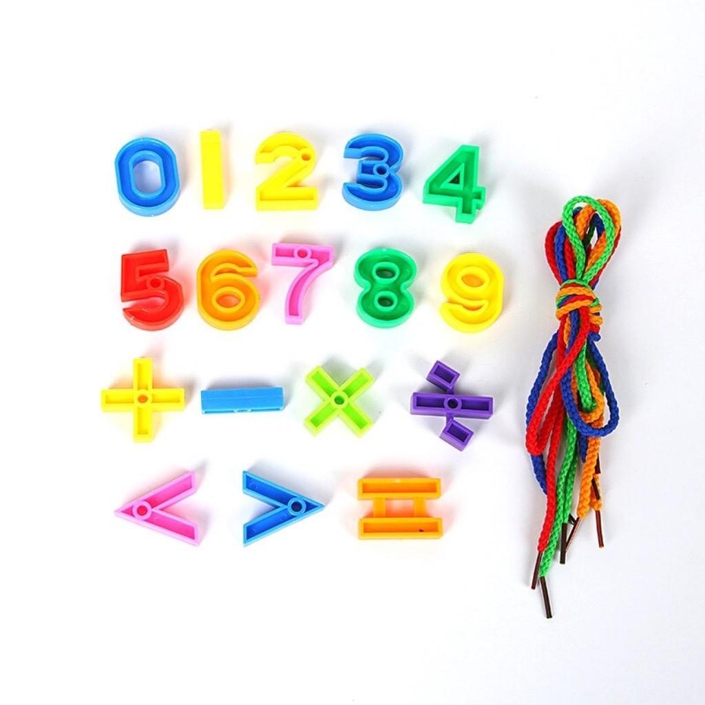 Bộ xâu dây toán học  chi tiết đồ chơi sáng tạo phát triển trí tuệ kích thích thông minh
